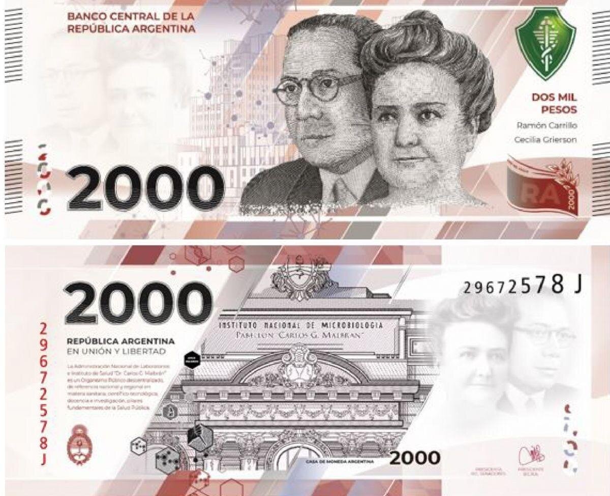 As&iacute; ser&aacute; el billete de 2000 pesos anunciado por el Banco Central