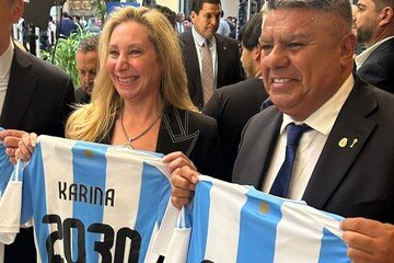 Tapia y Karina Milei: un encuentro clave que sacude al f&uacute;tbol y la pol&iacute;tica argentina